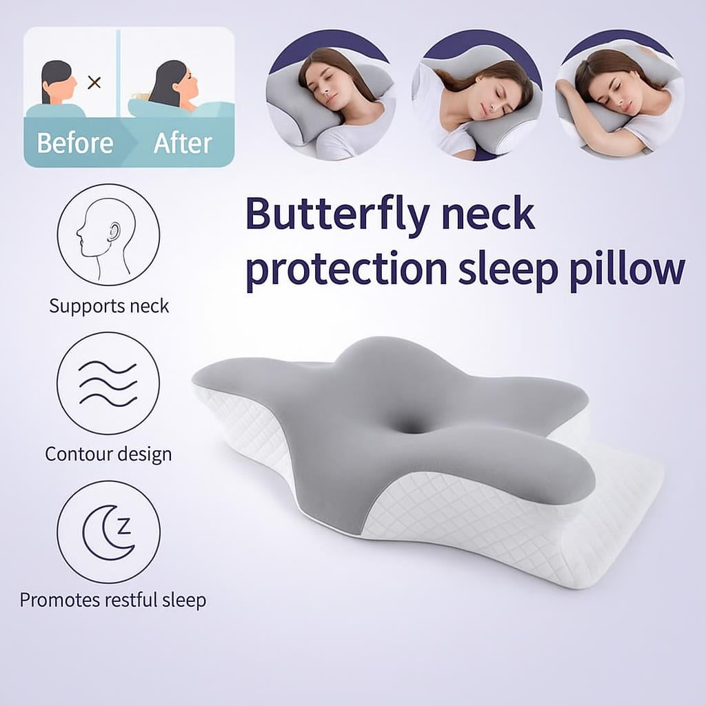 CloudRest™ Butterfly Memory Foam Cervical Pillow